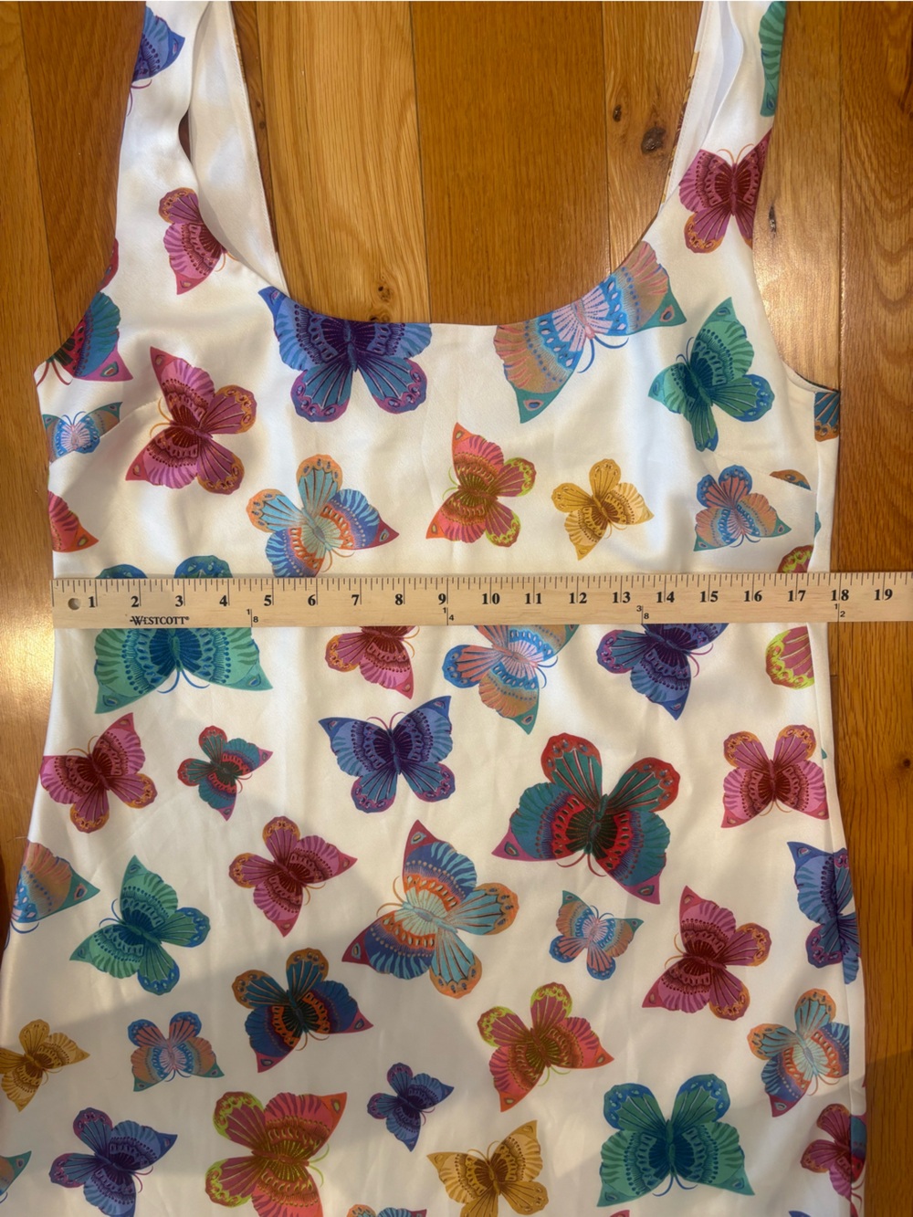 Show Me Your Mumu Serenade Slip Dress Size Large Butterly Pattern - Picture 6 of 7